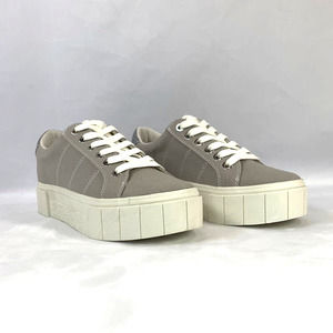 Dolce Vita Canvas Platform‎ Sneakers Light Grey White Glitter Size 6.5 New